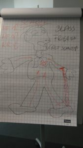 Schockzeichnung - Erste Hilfe Kurs im Betrieb